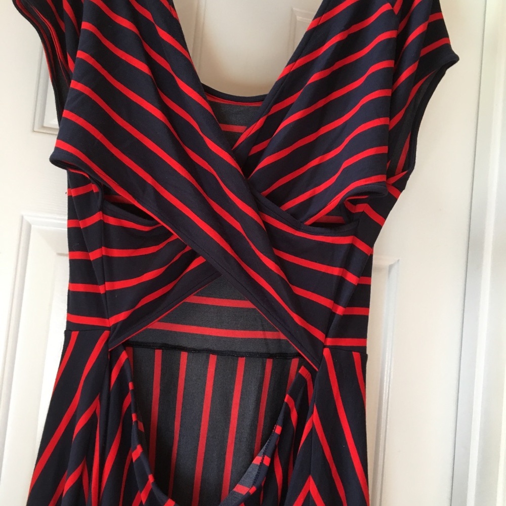 Market and Spruce  Stitch Fix Copper navy dress - Picture 3 of 6